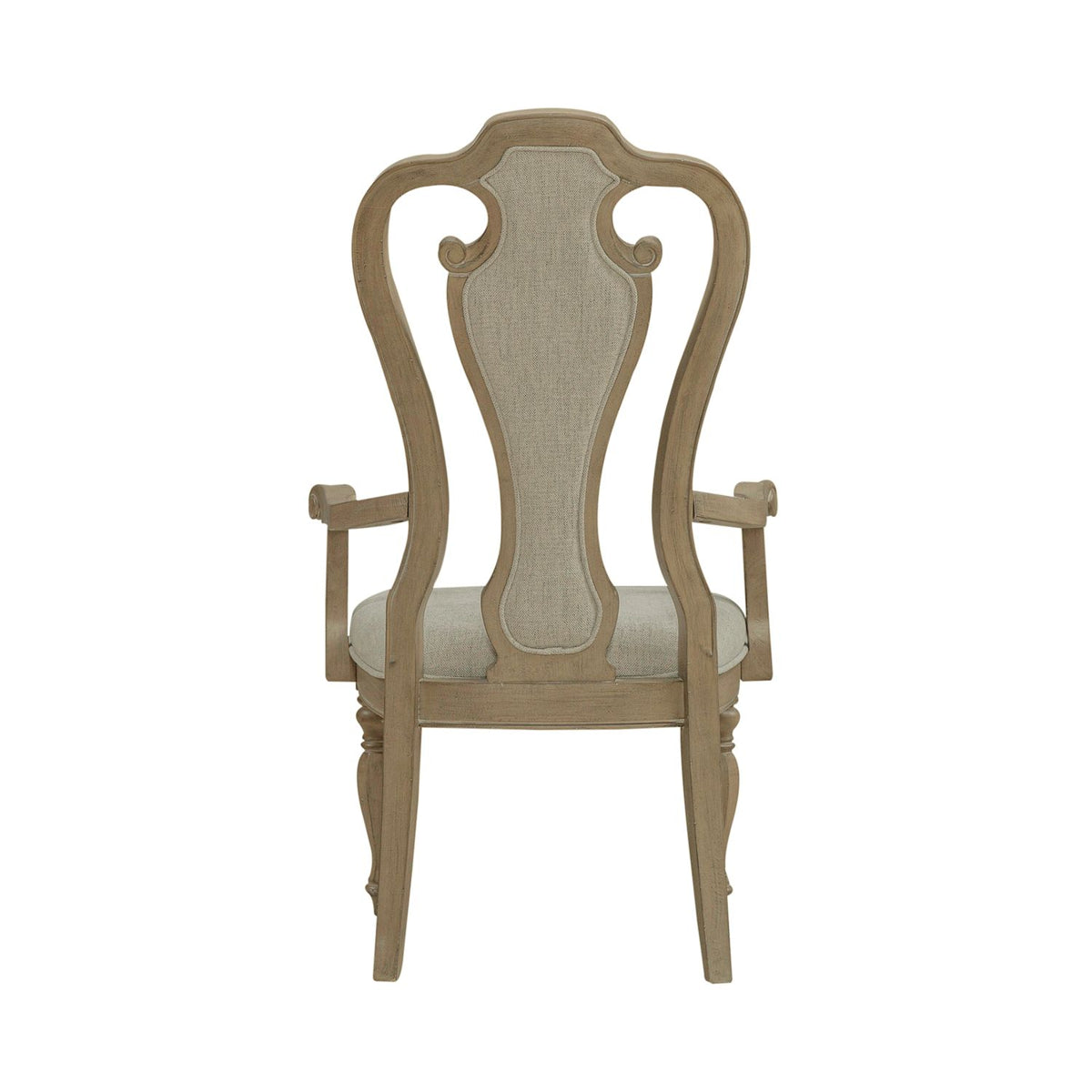 Liberty Furniture Magnolia Manor Splat Back Upholstered Arm Chair (RTA) (Set of 2) in Weathered Bisque