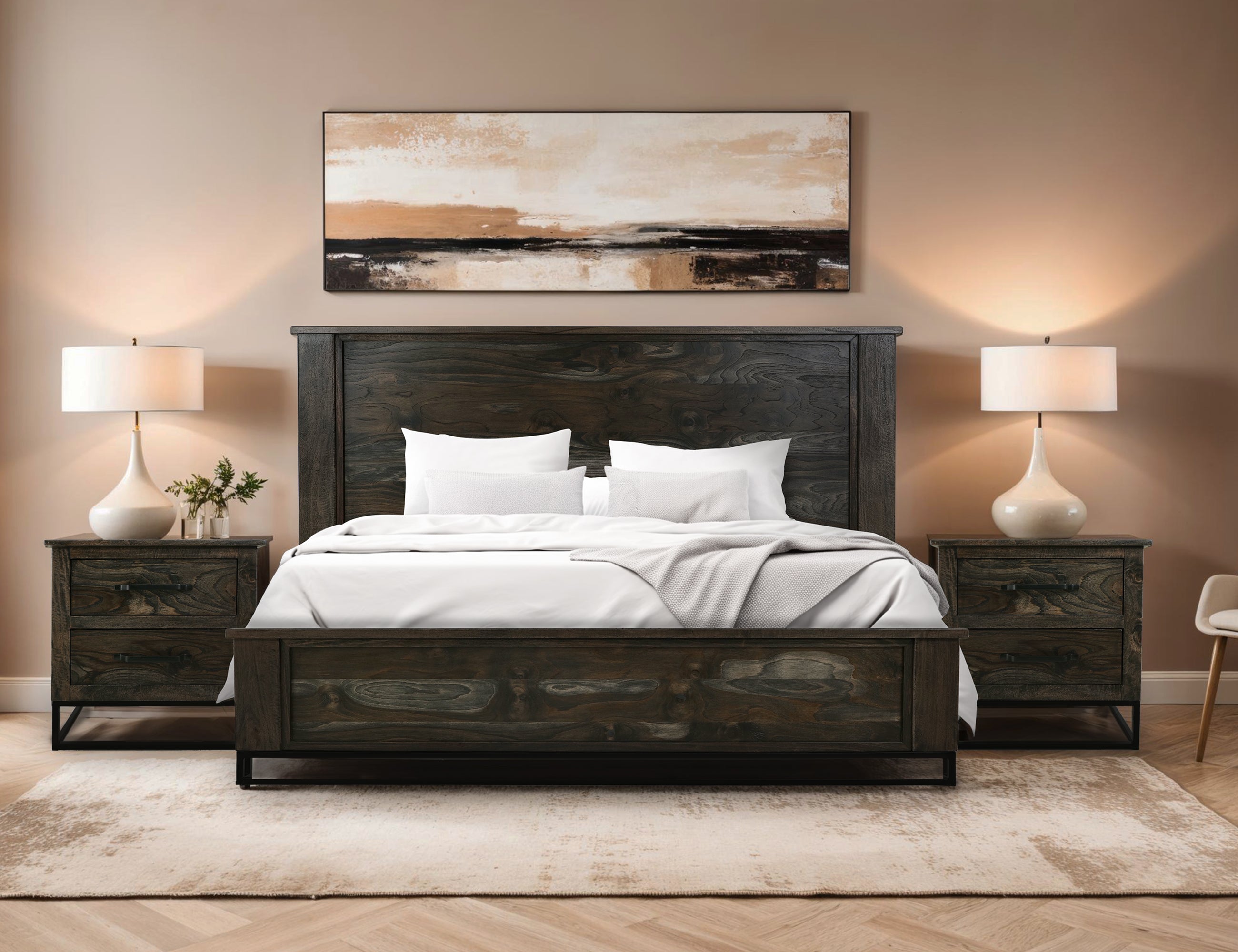 Dark Teak, King Bed