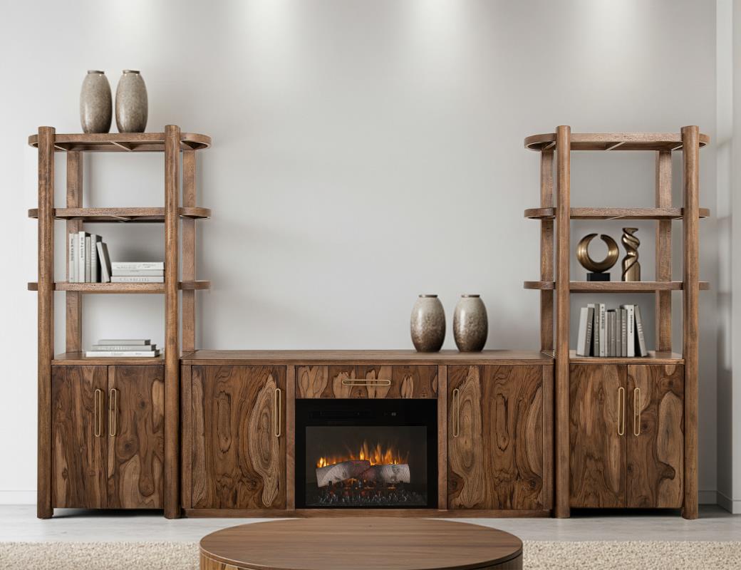 Balam Wall Unit with Electric Fireplace Insert