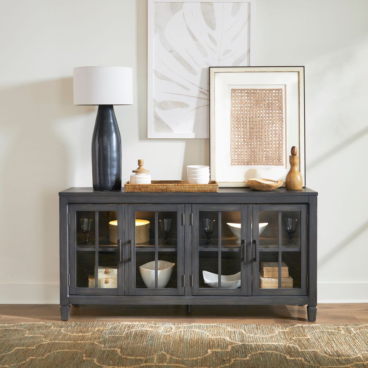 Liberty Furniture Caruso Heights Server in Aged Whiskey