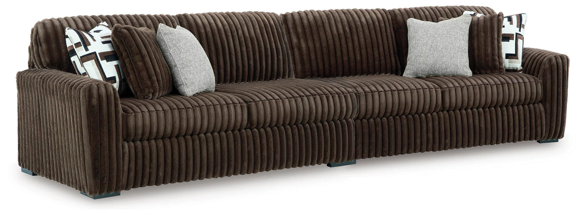 Midnight-Madness Sectional - Chocolate