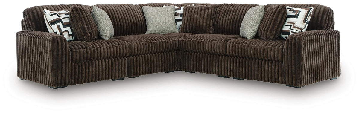 Midnight-Madness Sectional - Chocolate