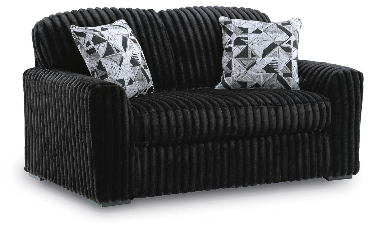 Midnight-Madness Loveseat - Onyx