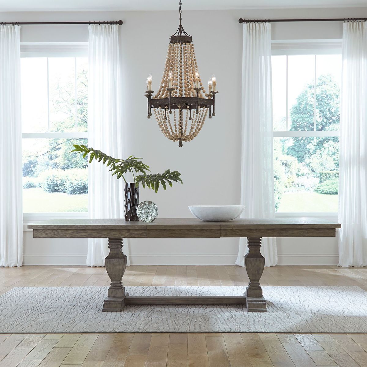 Liberty Furniture Westfield Trestle Table in Havana Brown