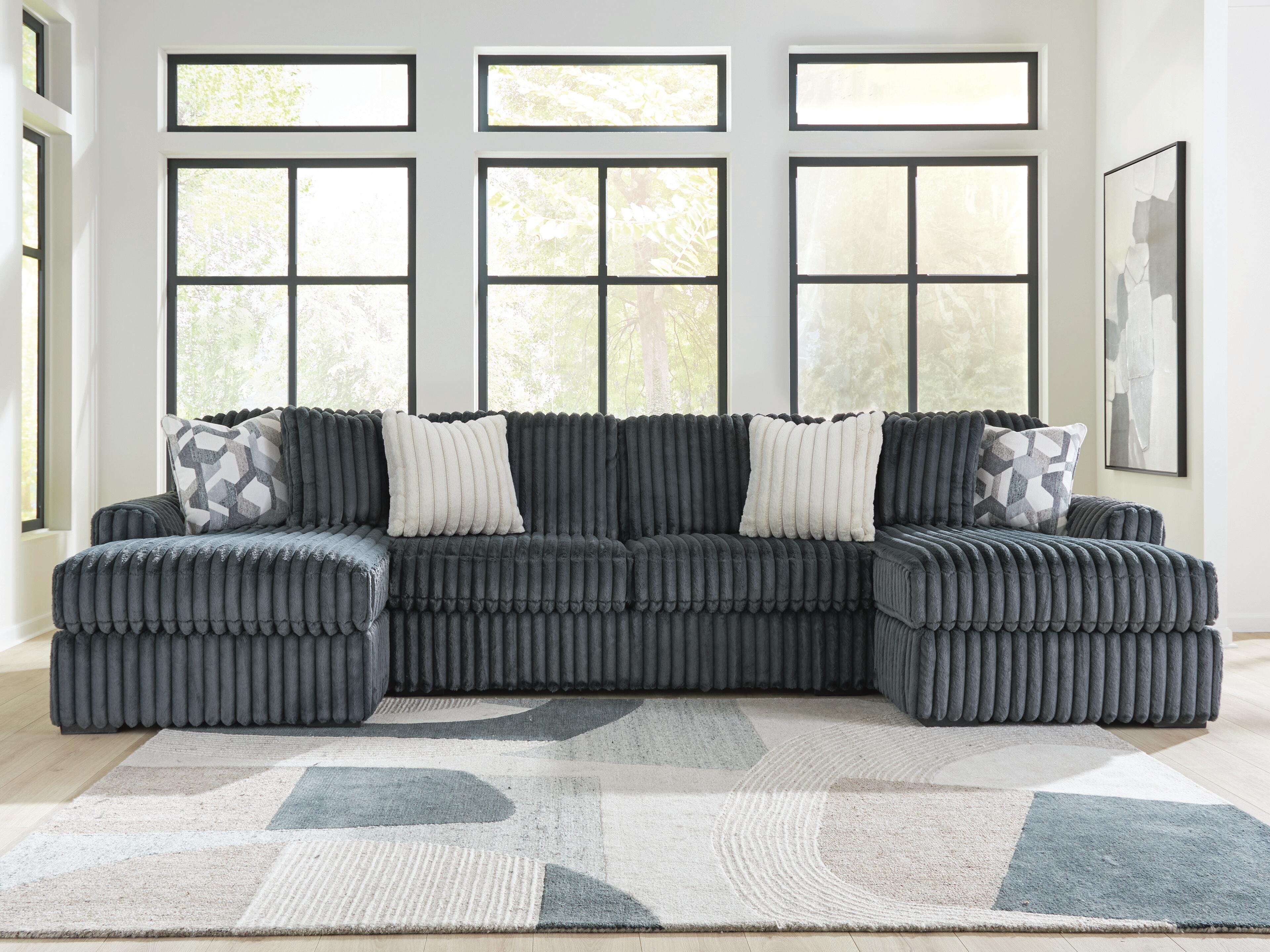 Midnight-Madness Sectional with Chaise