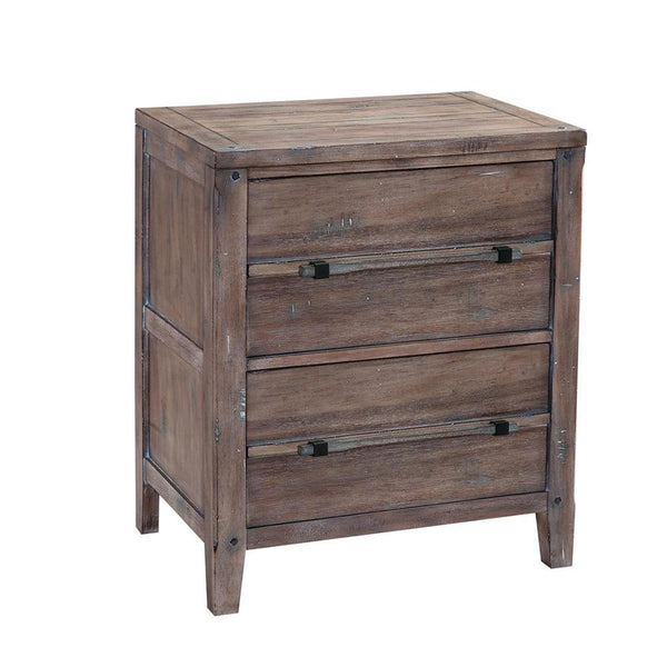 American Woodcrafters Aurora 2 Drawer Nightstand in Weathered Grey 2800-420 image