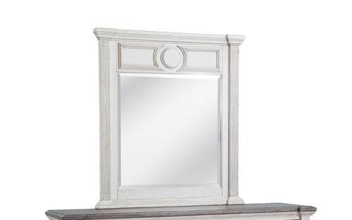 American Woodcrafters Brighten Landscape Mirror in Antique White/Charcoal 9410-040 image