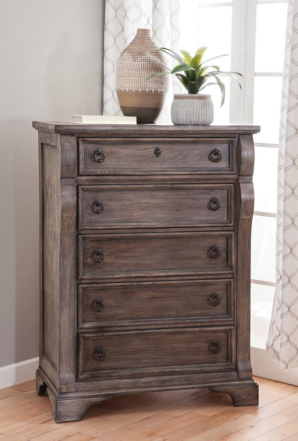 American Woodcrafters Heirloom Drawer Chest in Rustic Charcoal 2975-150 image