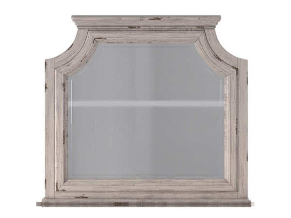 American Woodcrafters Providence Landscape Mirror in Antique White 1910-040 image