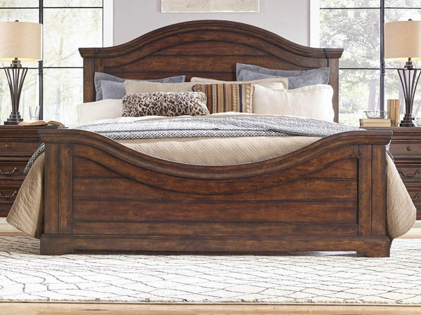 American Woodcrafters Stonebrook King Panel Bed in Tobacco image