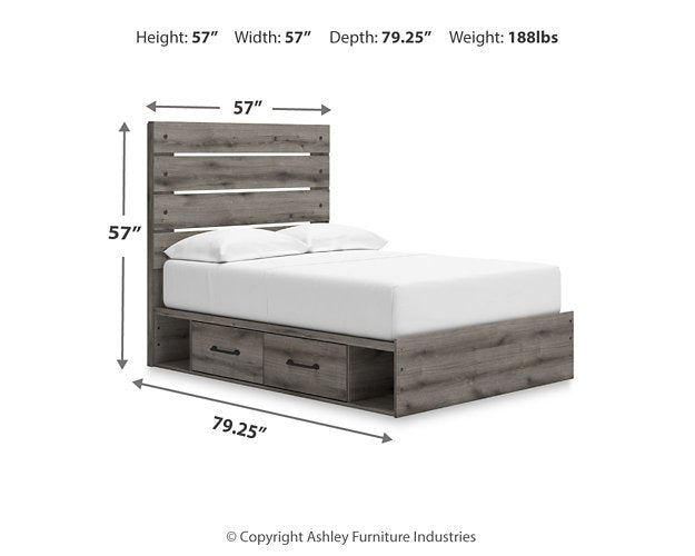 Graystorm Bed with Storage