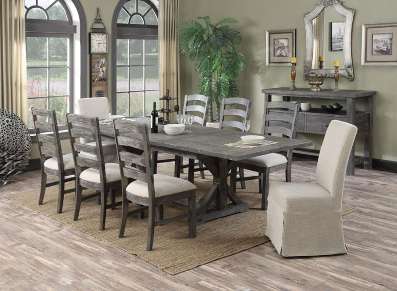 Emerald Home Paladin Dining Table in Rustic Charcoal