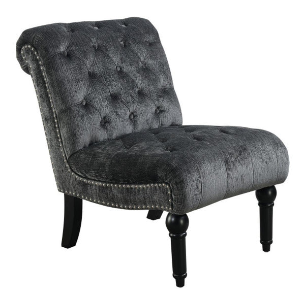 Emerald Home Hutton II Armless Accent Chair in Bliss Charcoal image