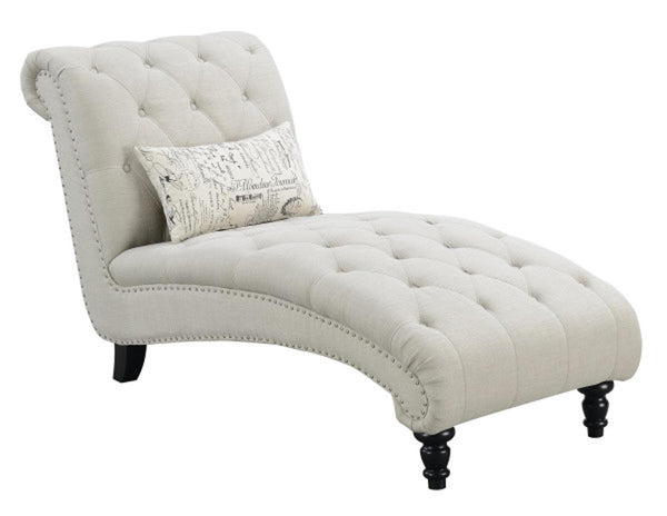 Emerald Home Hutton II Chaise w/ 1 Kidney Pillow in Beige image