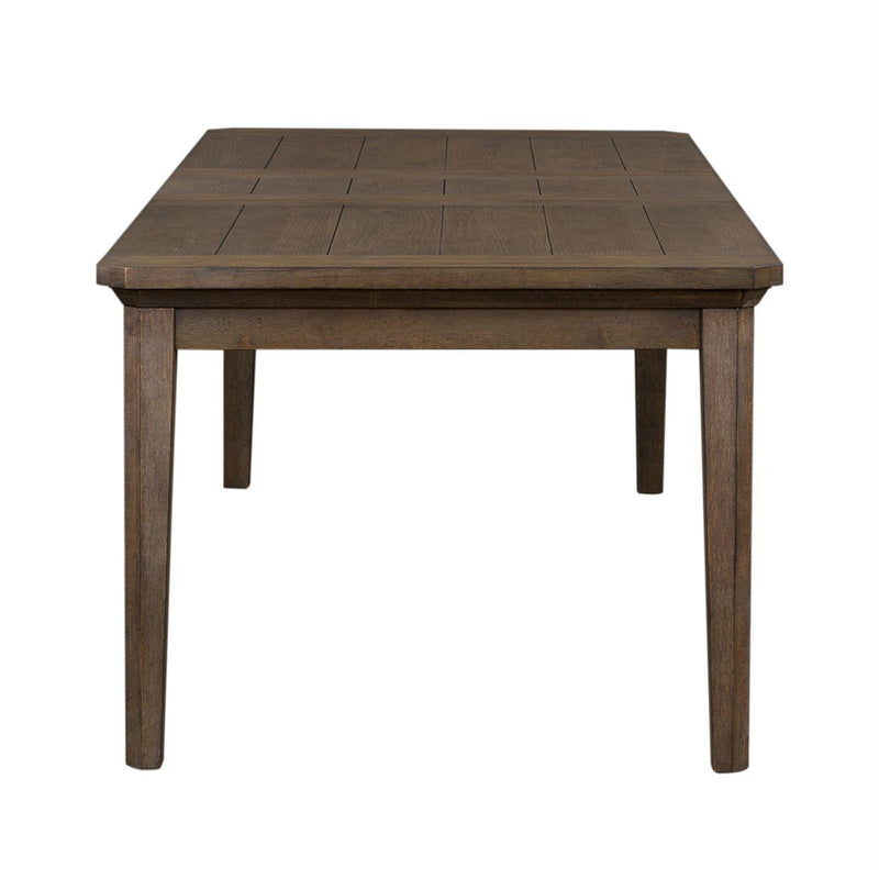 Liberty Furniture Artisan Prairie Rectangular Leg Dining Table in Aged Oak