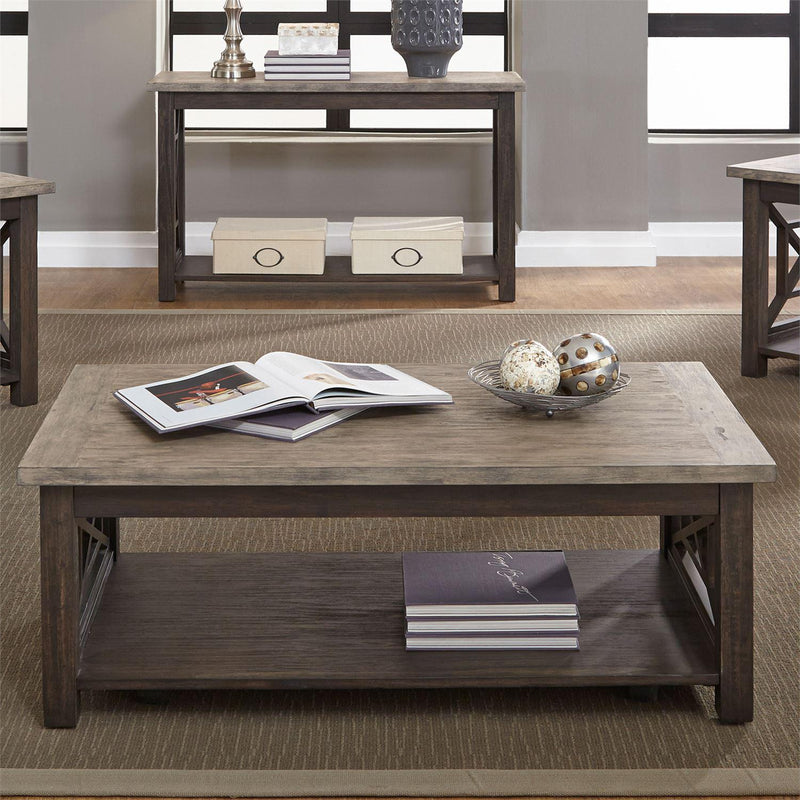 Liberty Heatherbrook Cocktail Table in Charcoal and Ash