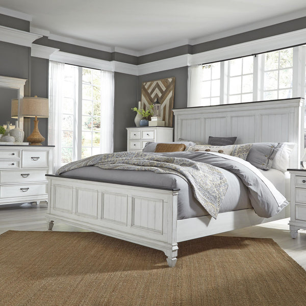 Allyson Park King California Panel Bed, Dresser & Mirror, Chest image