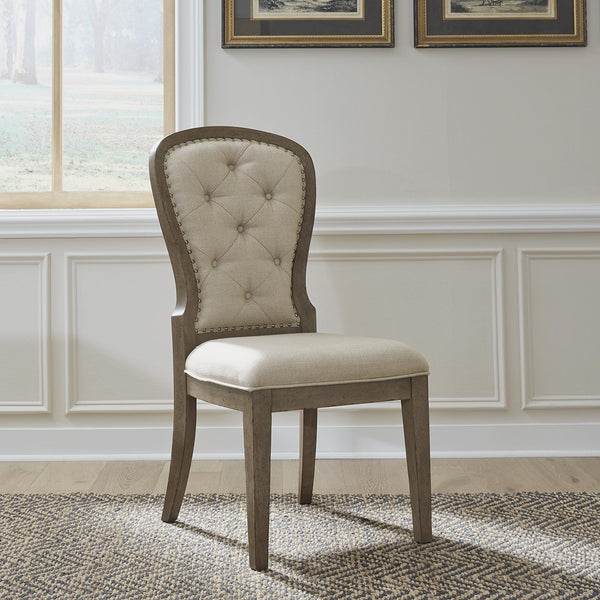 Americana Farmhouse Uph Tufted Back Side Chair image