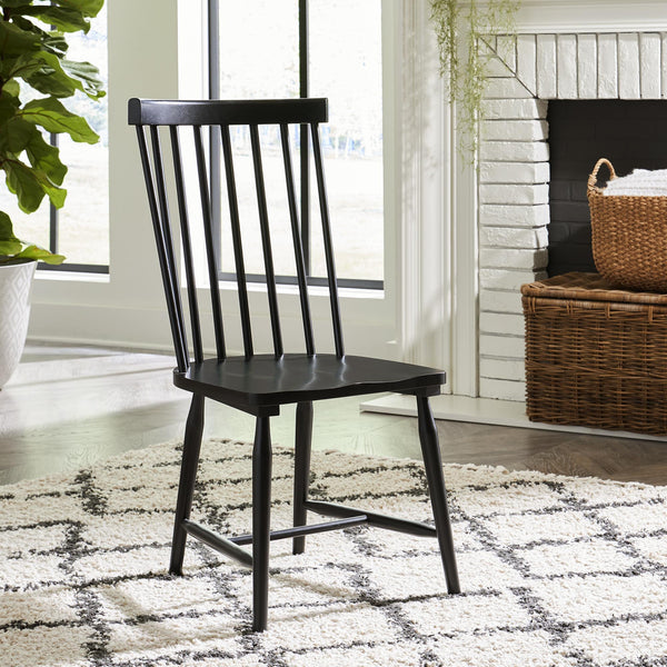 Capeside Cottage Spindle Back Side Chair - Black (RTA) image