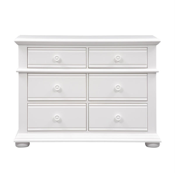 Liberty Furniture Summer House 6 Drawer Dresser in Oyster White image