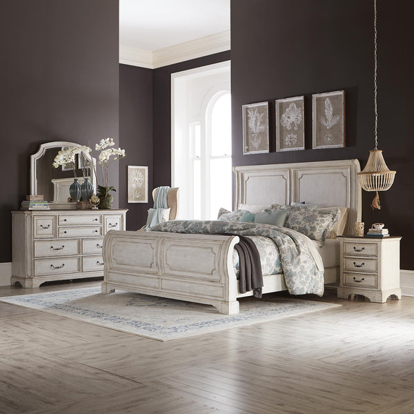 Abbey Road King Sleigh Bed, Dresser & Mirror, Night Stand image