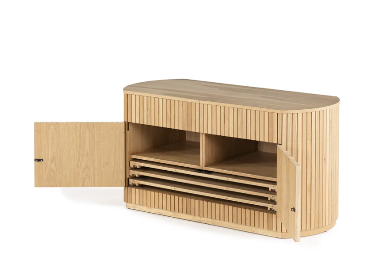 Transformer Round Sideboard - Panel Storage