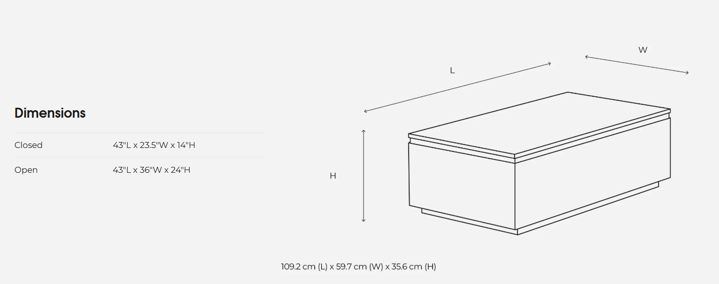 Transformer Coffee Table - Panel Storage