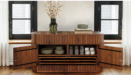 Transformer Round Sideboard - Panel Storage