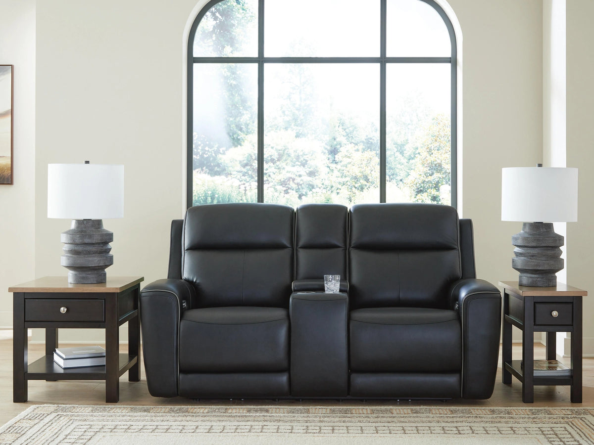5Z-Comfort Power Reclining Loveseat with Console