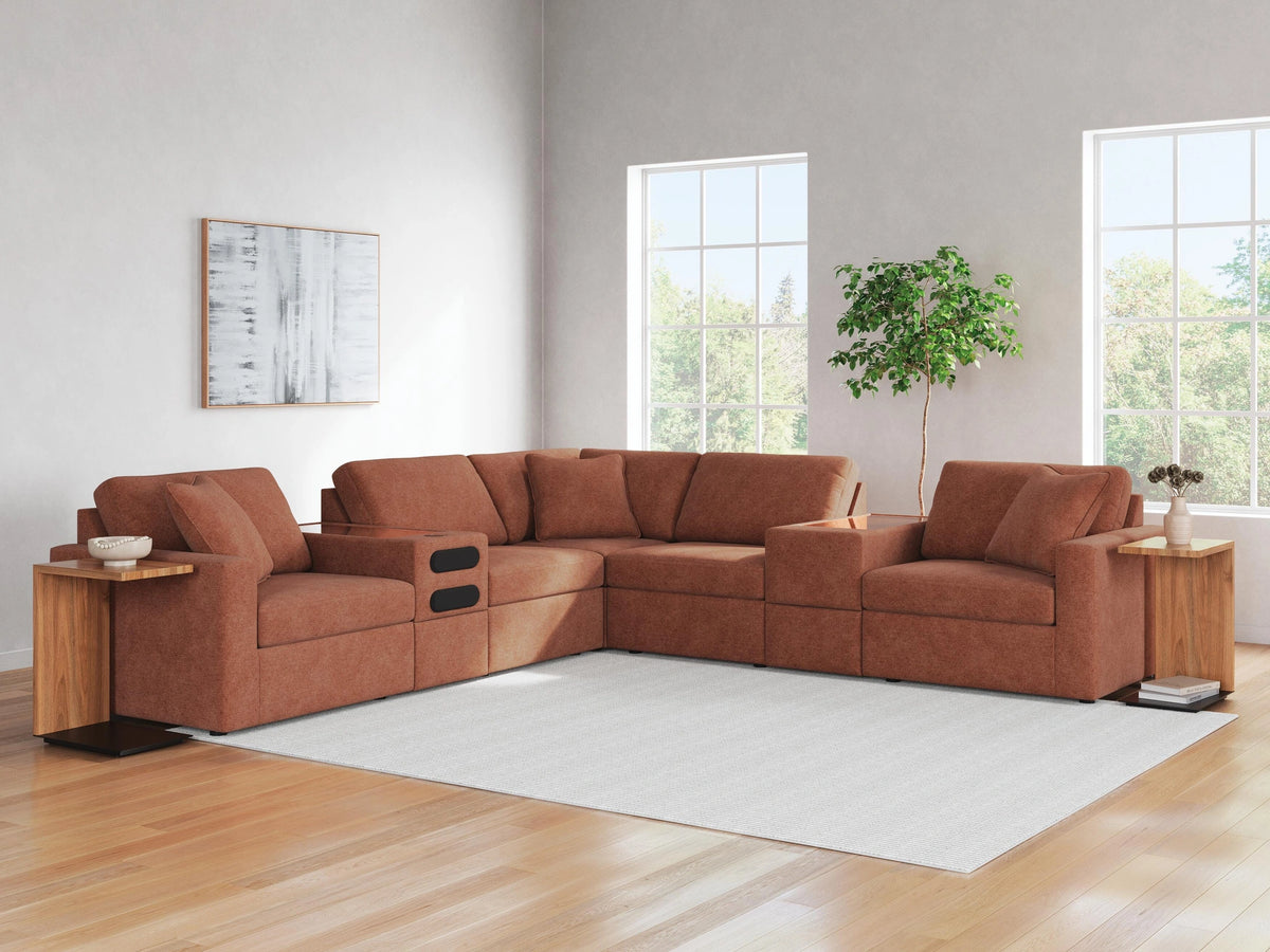 Modmax Balanced Sectional with Audio and Storage Consoles