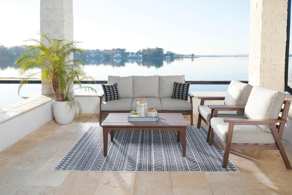 Emmeline Outdoor Sofa and 2 Chairs with Coffee Table image